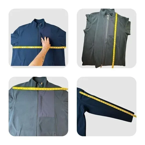 NWT DULUTH Trading Co Checkpoint Fleece Full Zip Mock Navy Jacket Size M - Picture 8 of 15